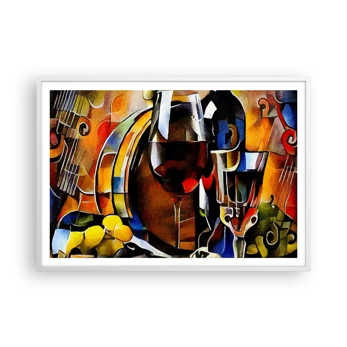 Poster în ramă albă - Și lumea devine mai colorată - 100x70 cm