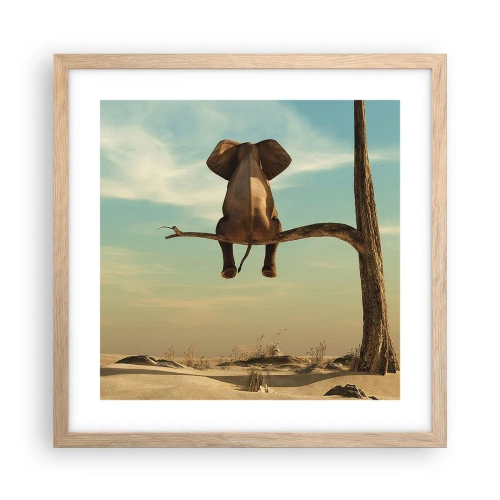 Poster în ramă de stejar deschis - Un nou punct de vedere - 40x40 cm