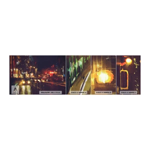 Mostră de Tapet Standard Eco - Scufundat în lumina nopții - Oraș, Arhitectură, Viața de noapte - 100x30 cm