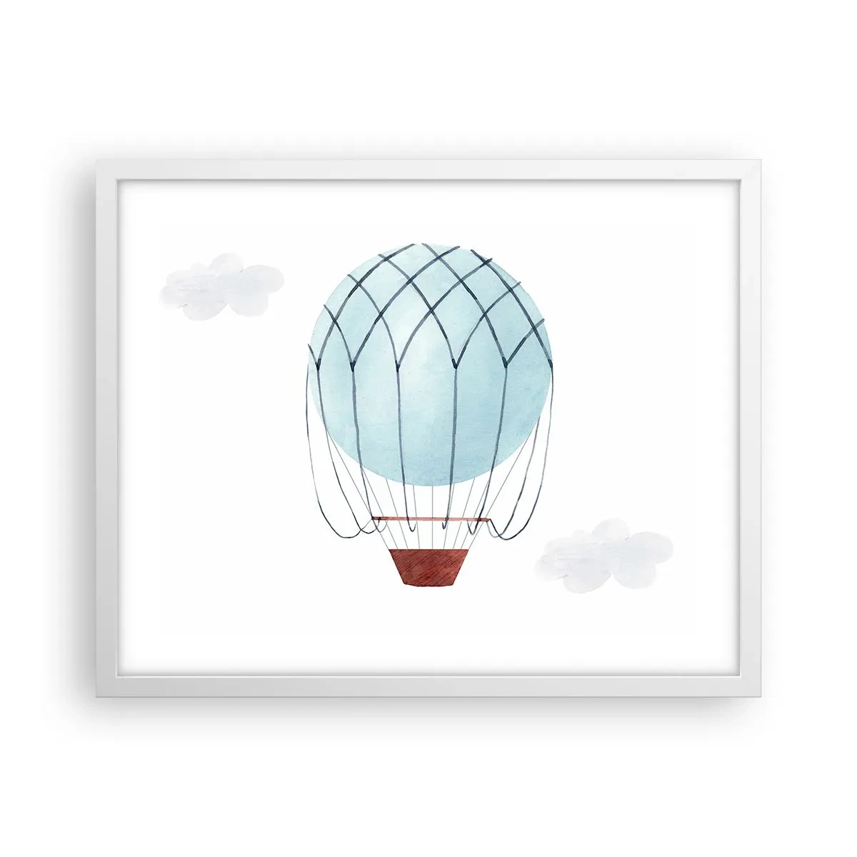 Poster în ramă albă - Complet în nori - 50x40 cm