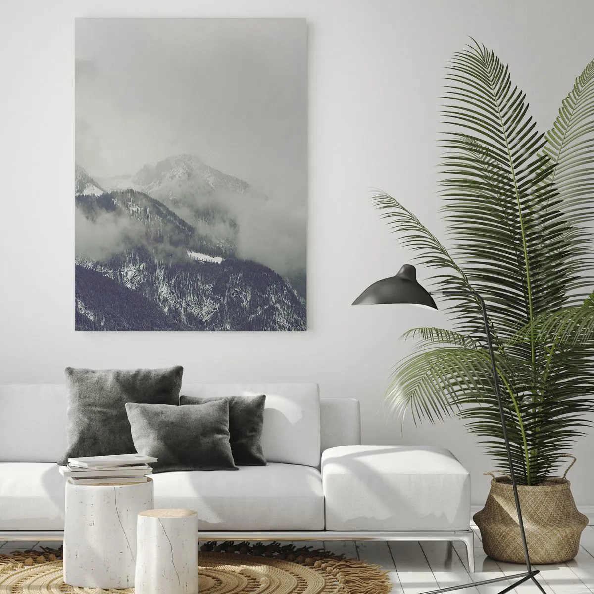 Tablou pe sticlă - Valea cețoasă - 50x70 cm