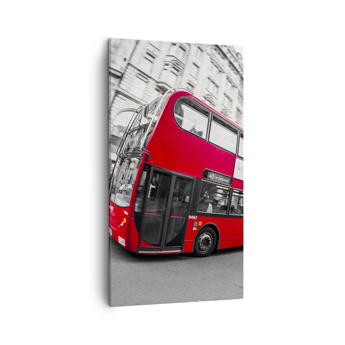 Tablou pe pânză - Londra în mod tradițional - by bus - 45x80 cm