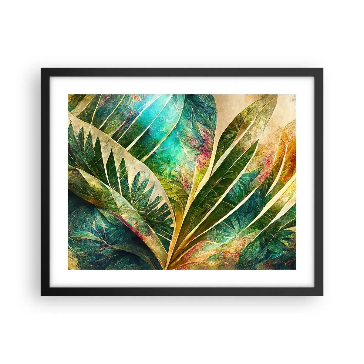 Poster în ramă neagră - Culorile tropicelor - 50x40 cm