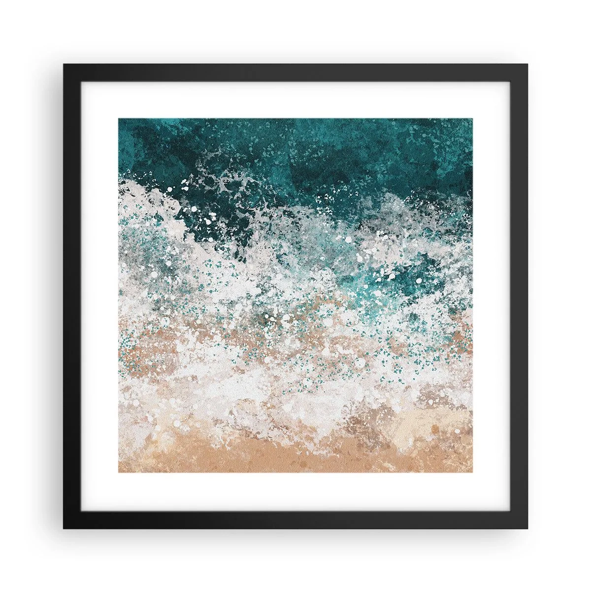Poster în ramă neagră - Povești despre mare - 40x40 cm