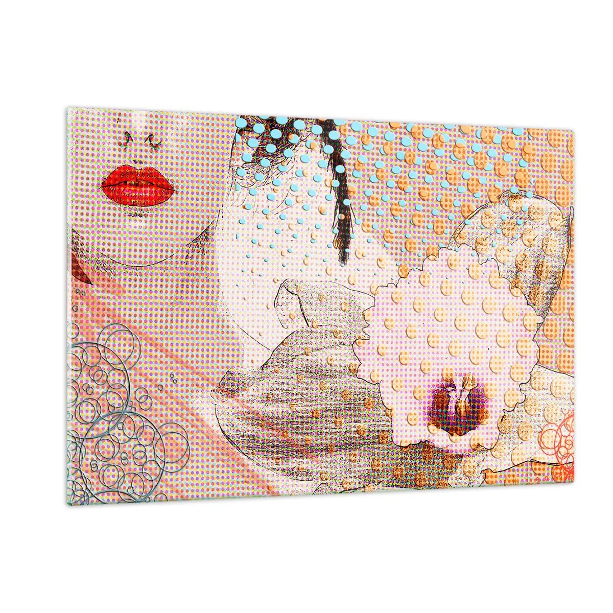 Tablou pe sticlă - Eroină de benzi desenate - 120x80 cm