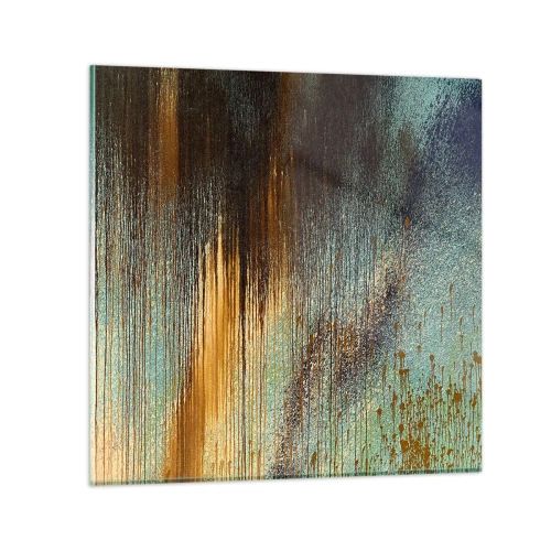 Tablou pe sticlă - O compoziție cromatică neaccidentală - 60x60 cm