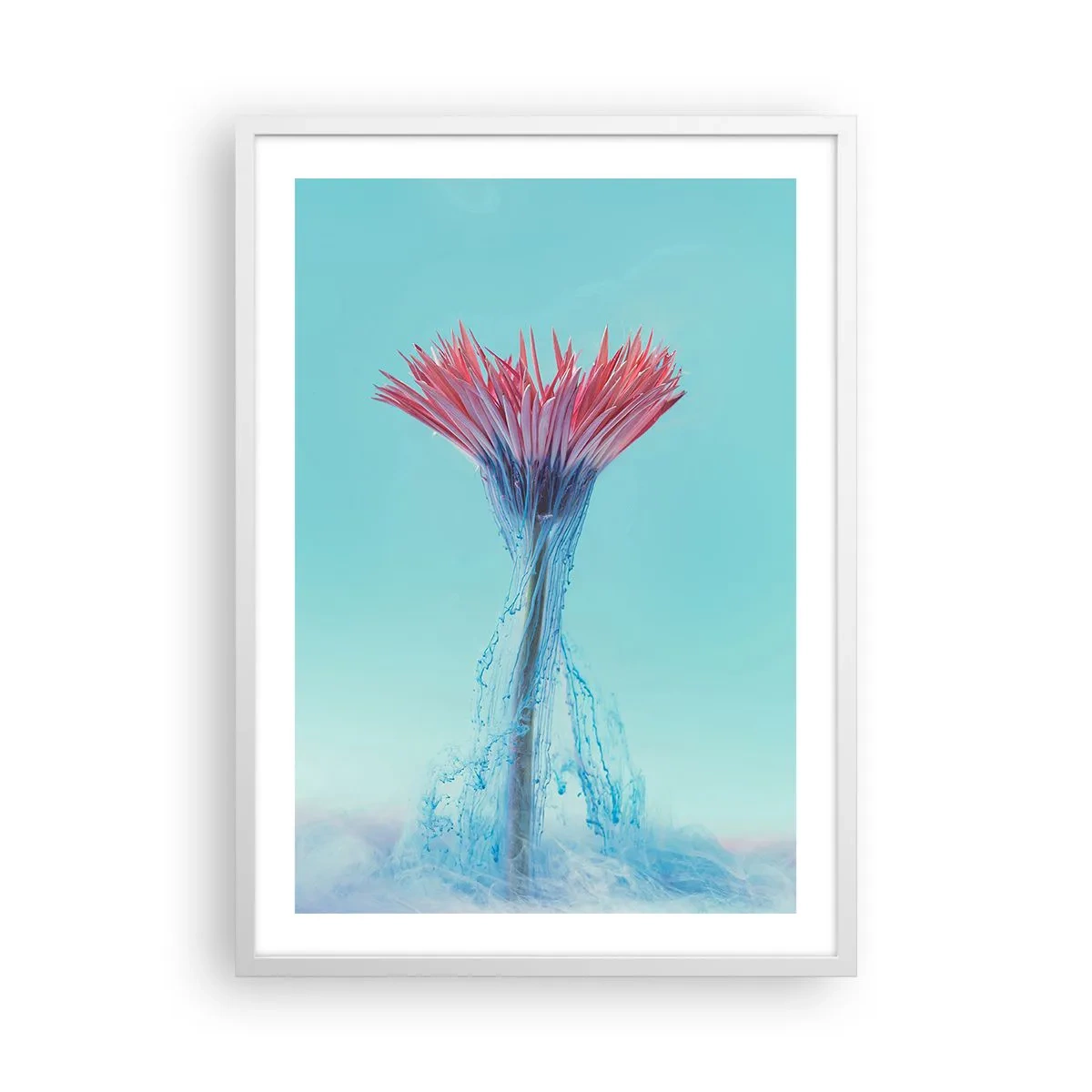 Poster în ramă albă - Într-o unduire revigorantă - 50x70 cm