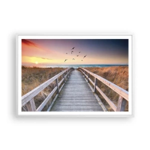 Poster în ramă albă - Spațiul pentru a zbura - 100x70 cm