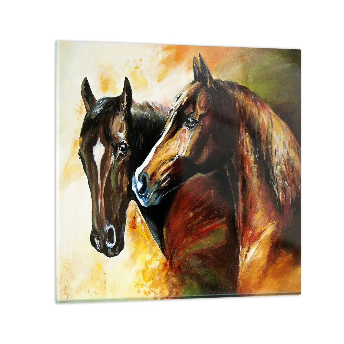 Tablou pe sticlă - De două ori mai fermecător - 30x30 cm