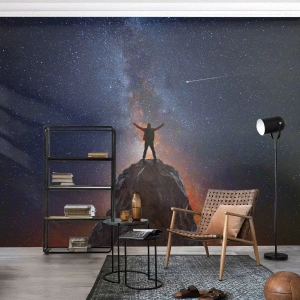 Fototapetă personalizată Standard Eco - Puterea este cu mine! - Abstracția, Cosmos, Om