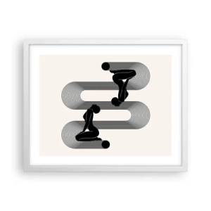 Poster în ramă albă - Simetrie senzuală - 50x40 cm