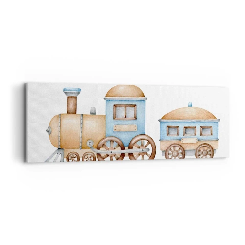 Tablou pe pânză - Trenulețul din copilărie - 90x30 cm