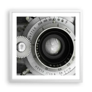 Poster în ramă albă - Povestea de la Hollywood - 50x50 cm