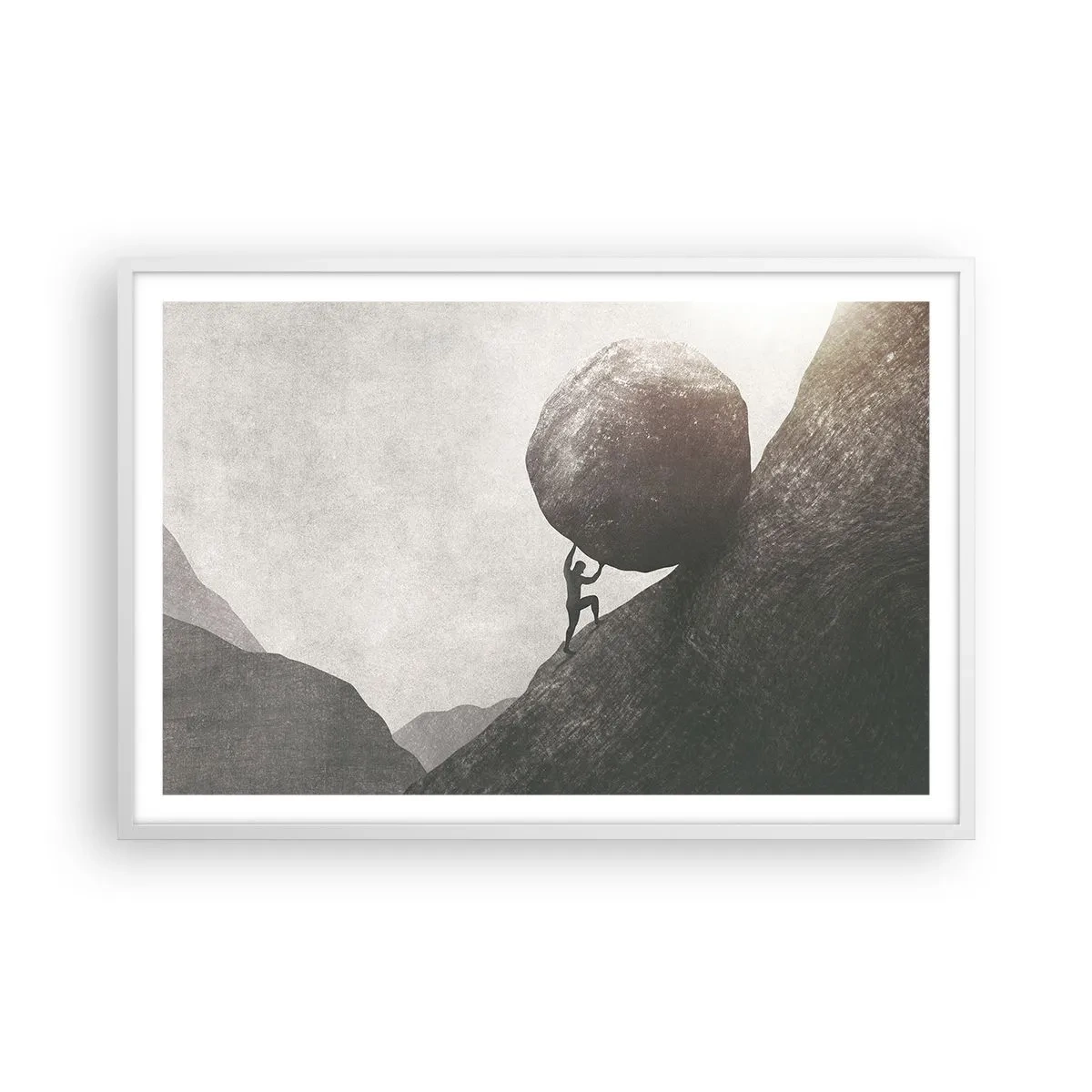 Poster în ramă albă - Cred, în ciuda așteptărilor - 91x61 cm