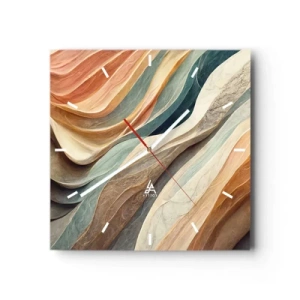 Ceas de perete - Ceas pe sticlă - Momentul dinaintea schimbării - 30x30 cm