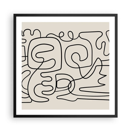 Poster în ramă neagră - Pe traseu - 60x60 cm
