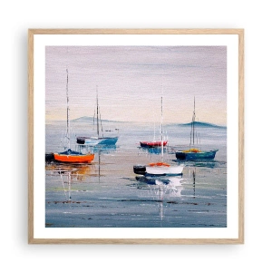 Poster în ramă de stejar deschis - O odihnă binemeritată - 60x60 cm