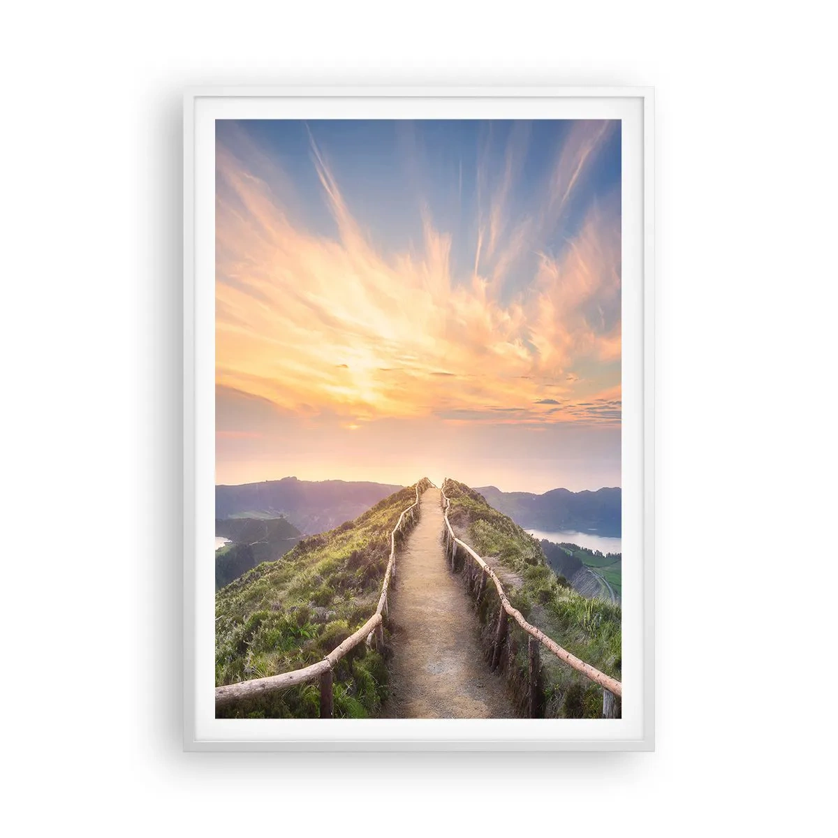 Poster în ramă albă - Aproape de cer - 70x100 cm