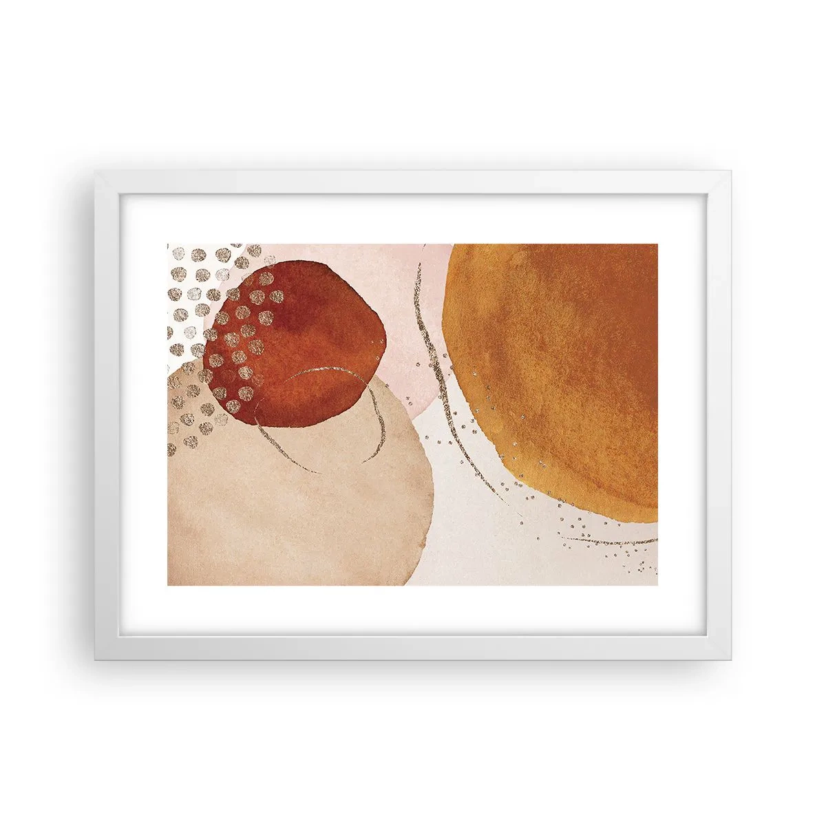 Poster în ramă albă - Rotunjime și mișcare - 40x30 cm