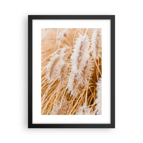 Poster în ramă neagră - Foșnetul auriu al ierburilor - 30x40 cm