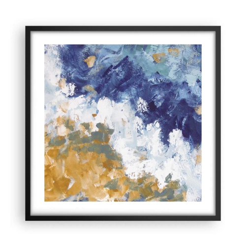 Poster în ramă neagră - Dansul elementelor - 50x50 cm