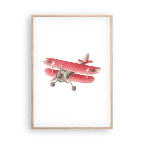 Poster în ramă de stejar deschis - Gata pentru zboruri la mare înălțime - 70x100 cm