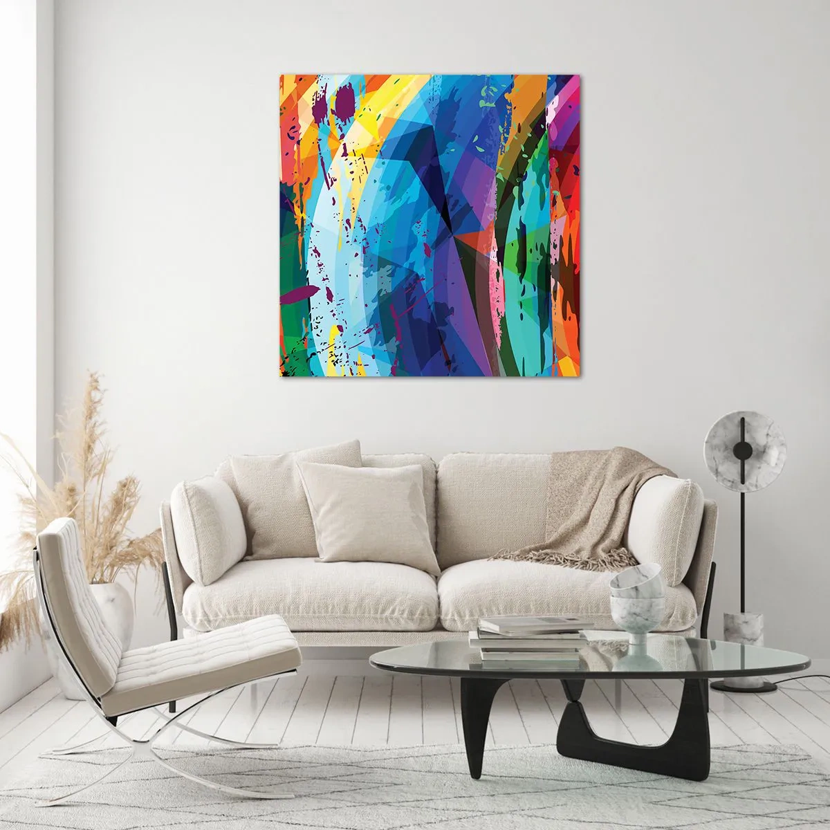 Tablou pe sticlă - Amețeli colorate - 30x30 cm