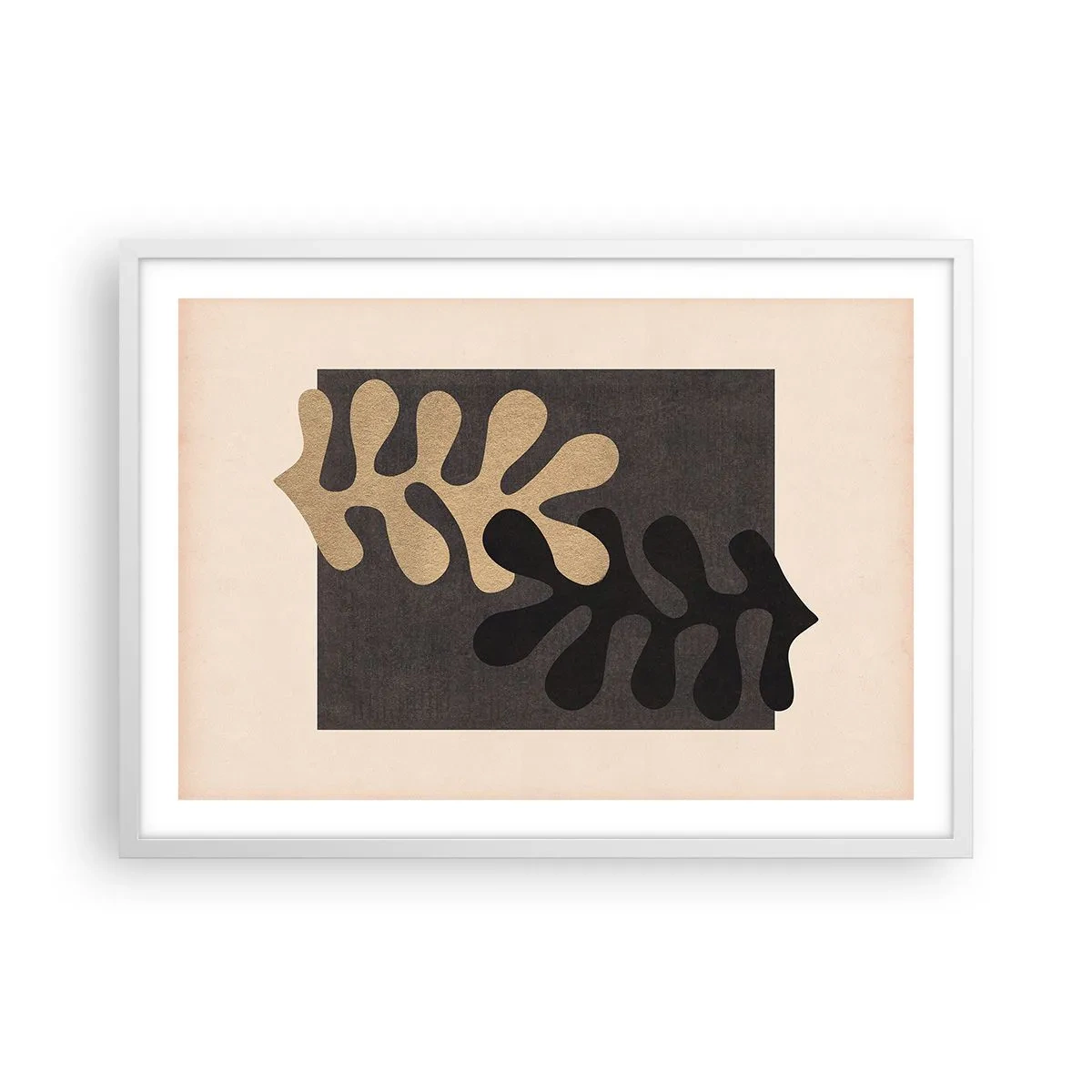 Poster în ramă albă - Absență și completare - 70x50 cm