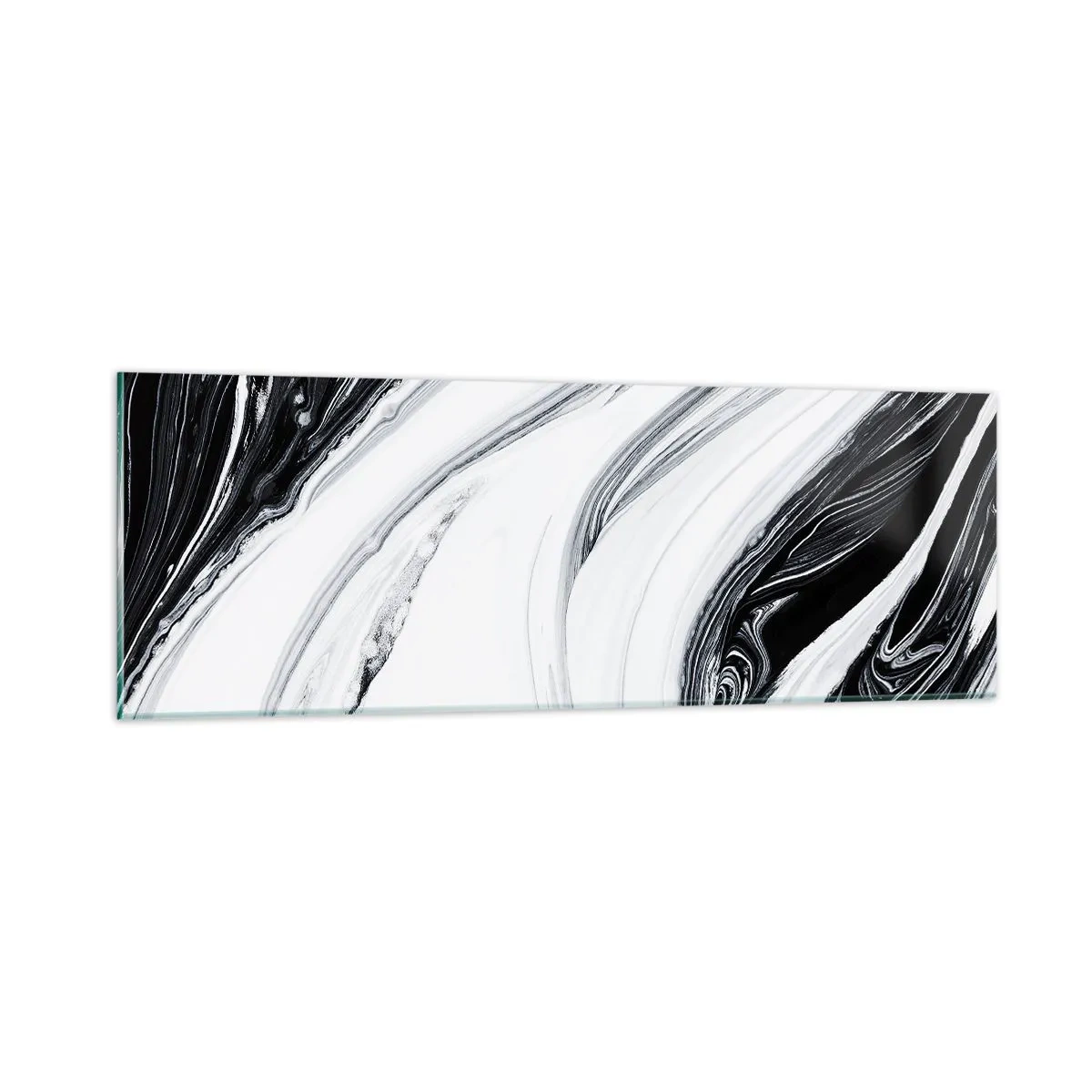 Tablou pe sticlă - Combinație de contrarii - 90x30 cm