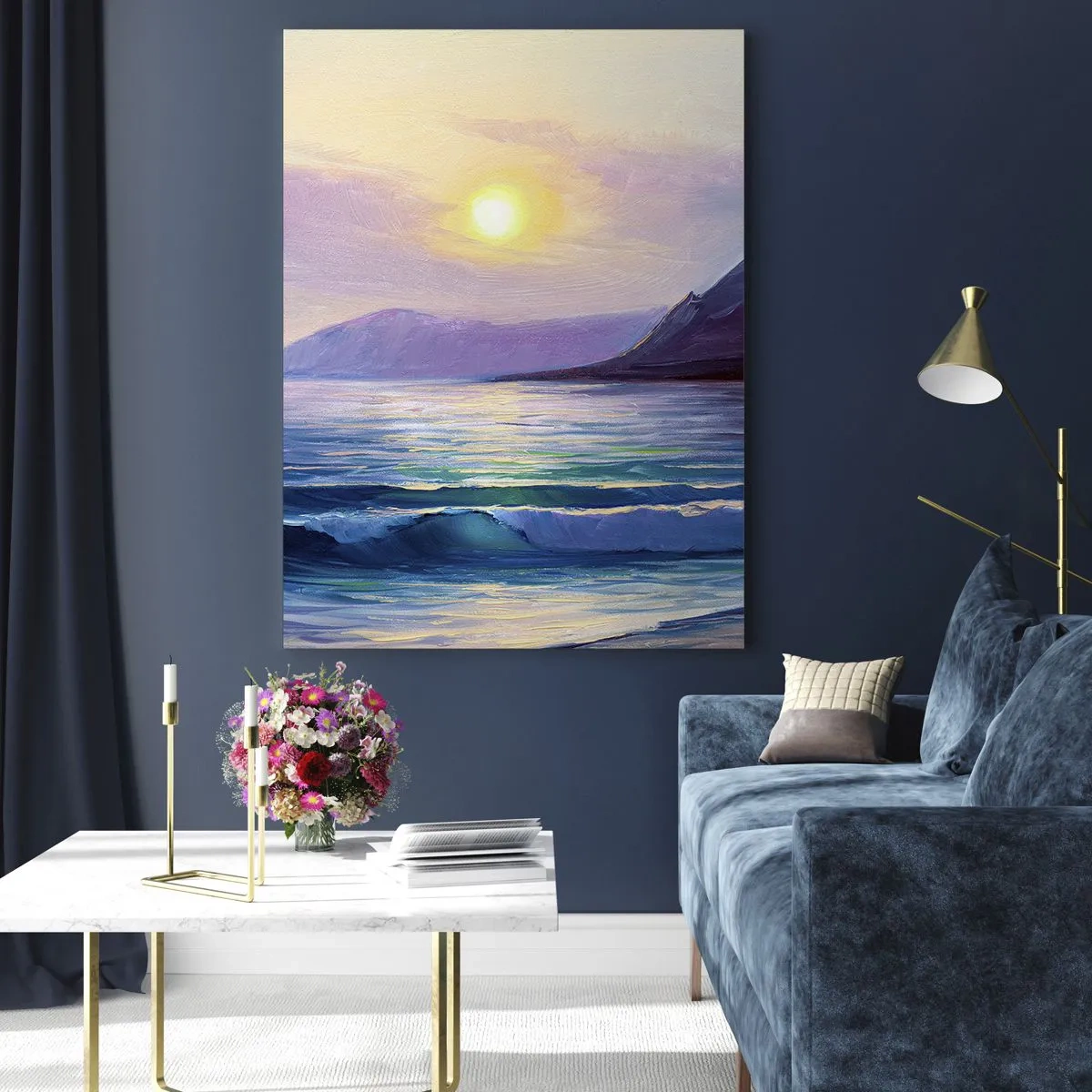 Tablou pe sticlă - Cristale de apă și aer - 50x70 cm