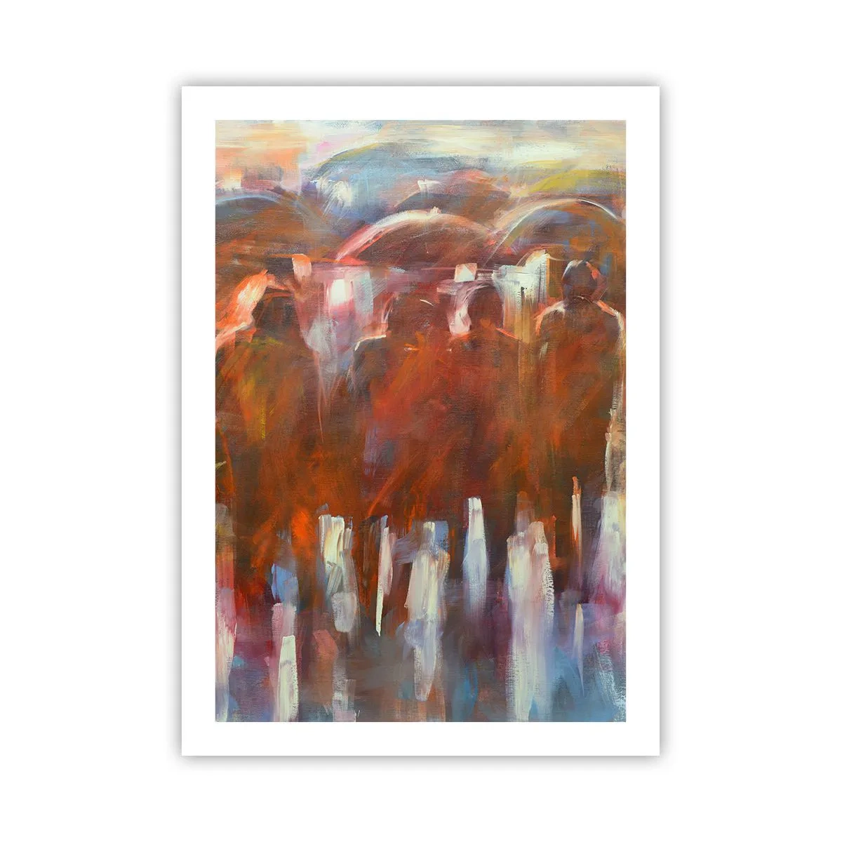 Poster - Egali în ploaie și ceață - 50x70 cm