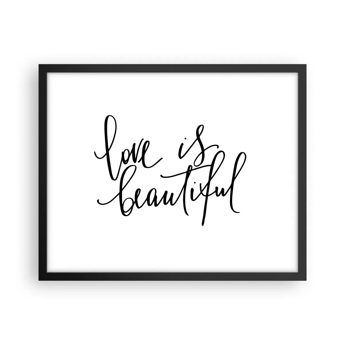 Poster în ramă neagră - Citiți și repetați - 50x40 cm