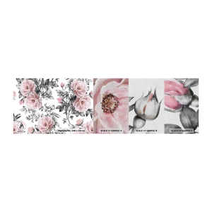 Mostră tapet Premium Sand - Pierde-te în florile de trandafir - Flori, Trandafir, Grădină - 100x30 cm