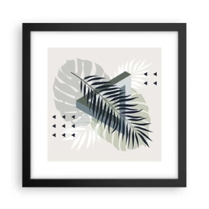 Poster în ramă neagră - Natura și geometria - două ordine? - 30x30 cm