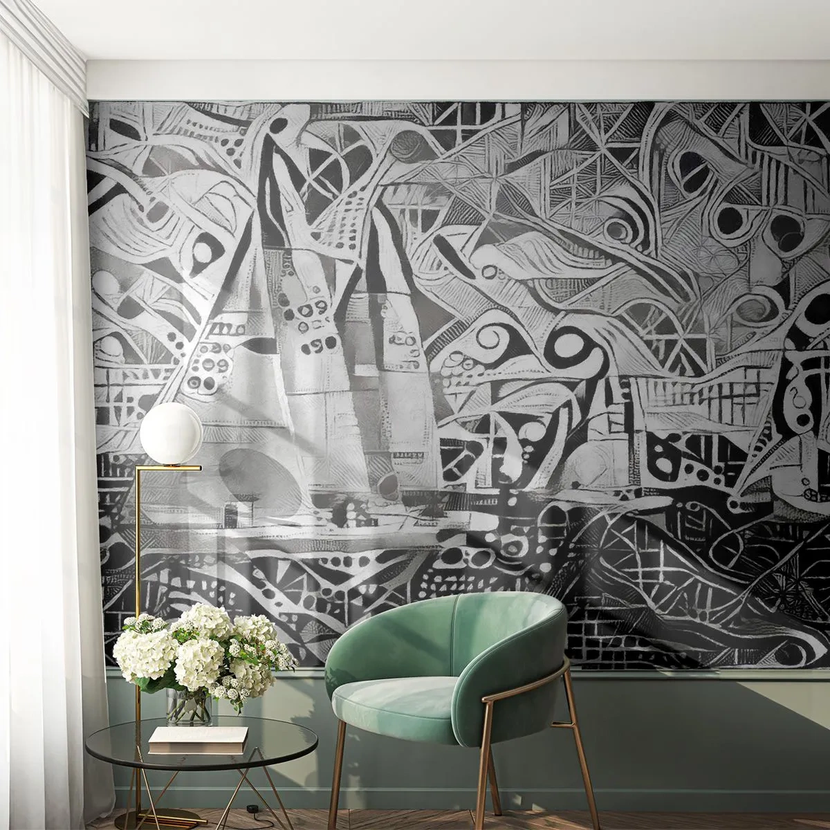 Tapet Autoadeziv Deluxe Sticker - Între valuri - navigație, Cubism, Bucată - 250x175 cm