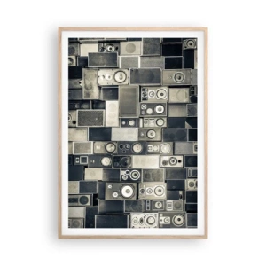 Poster în ramă de stejar deschis - Și totul este în regulă - 70x100 cm