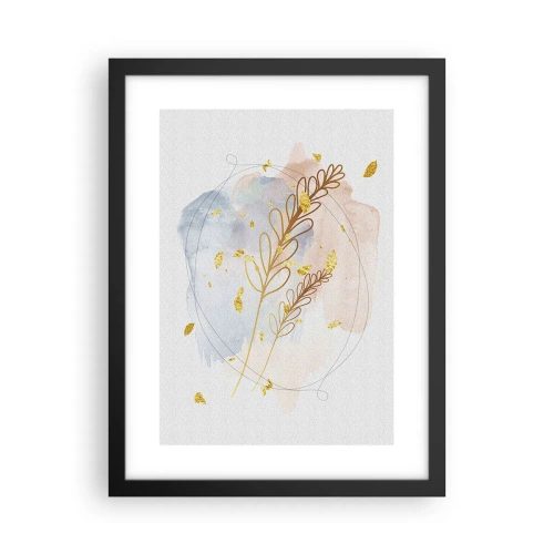 Poster în ramă neagră - Suflul de aur - 30x40 cm