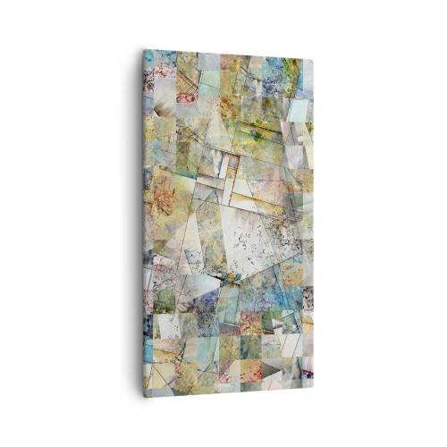 Tablou pe pânză - Remaniere geometrică - 55x100 cm