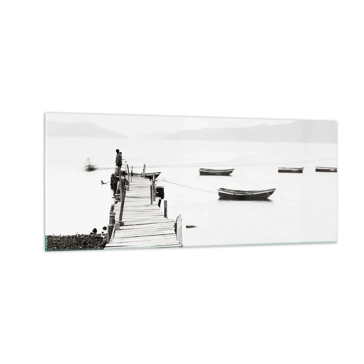 Tablou pe sticlă - Peste apă liniștită și limpede - 100x40 cm