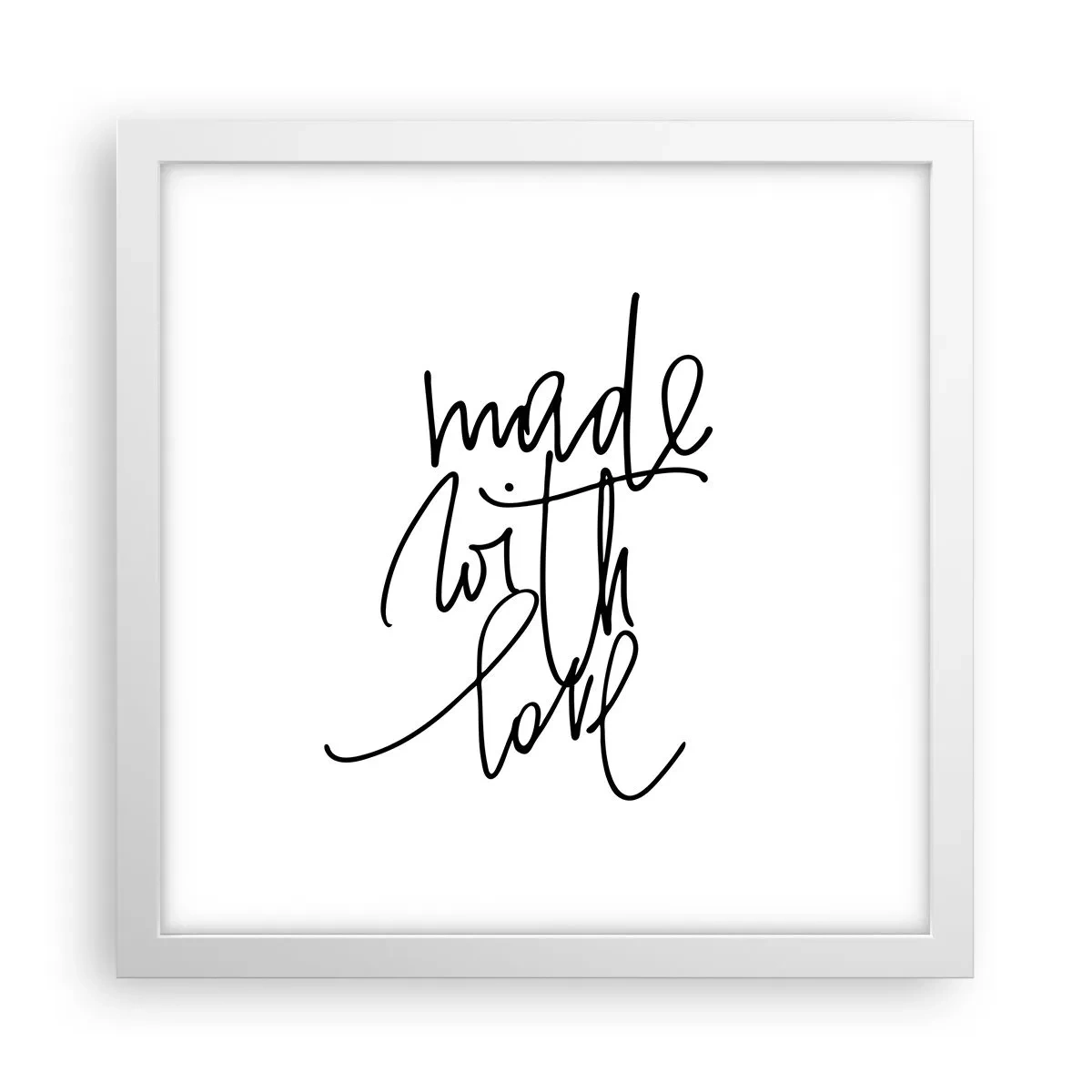 Poster în ramă albă - Cel mai bun brand - 30x30 cm