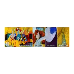 Mostră tapet autocolant Deluxe Sticker - Soare - viață - bucurie - Animale, Africa, Cubism - 100x30 cm