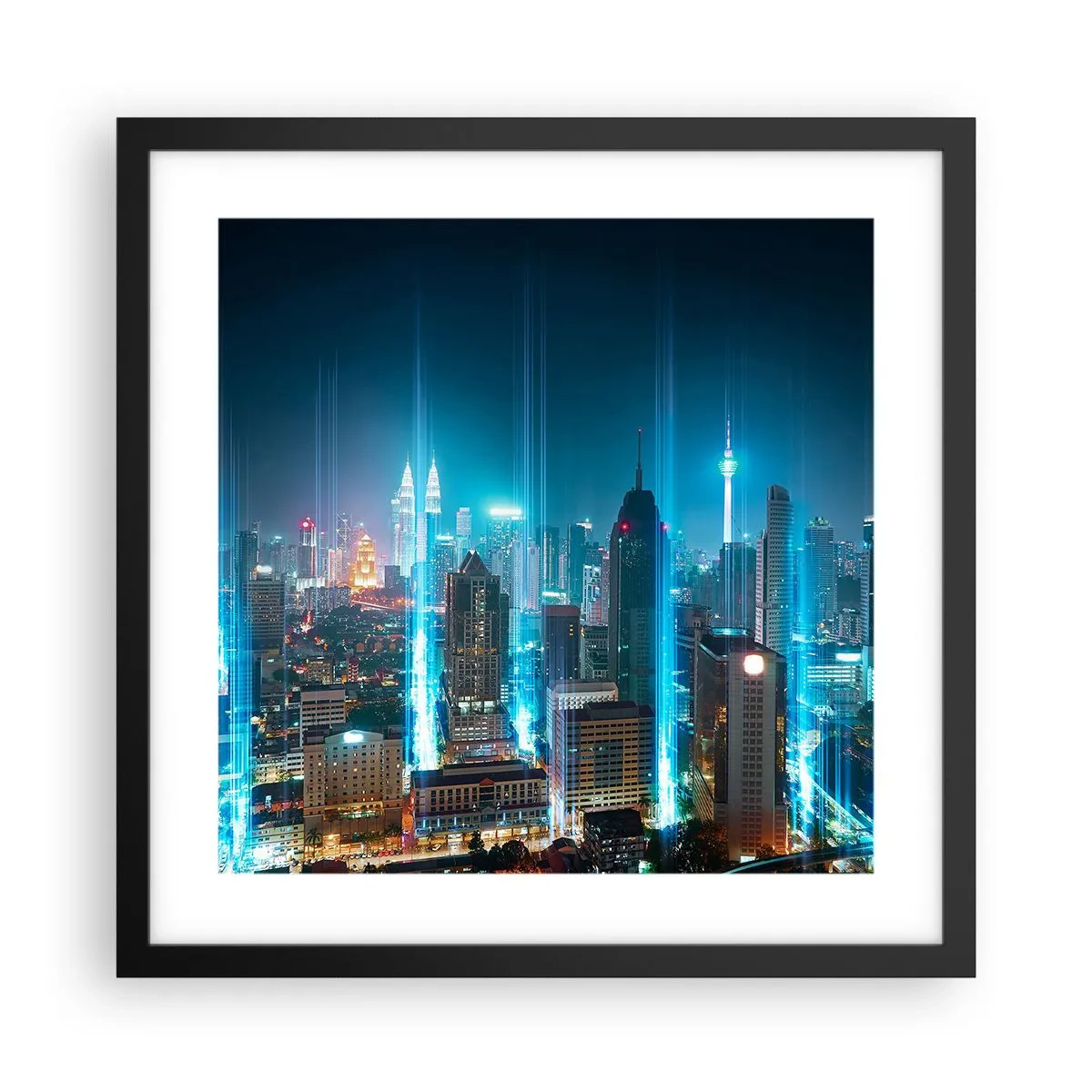 Poster în ramă neagră - Prin Berlin spre cer - 40x40 cm