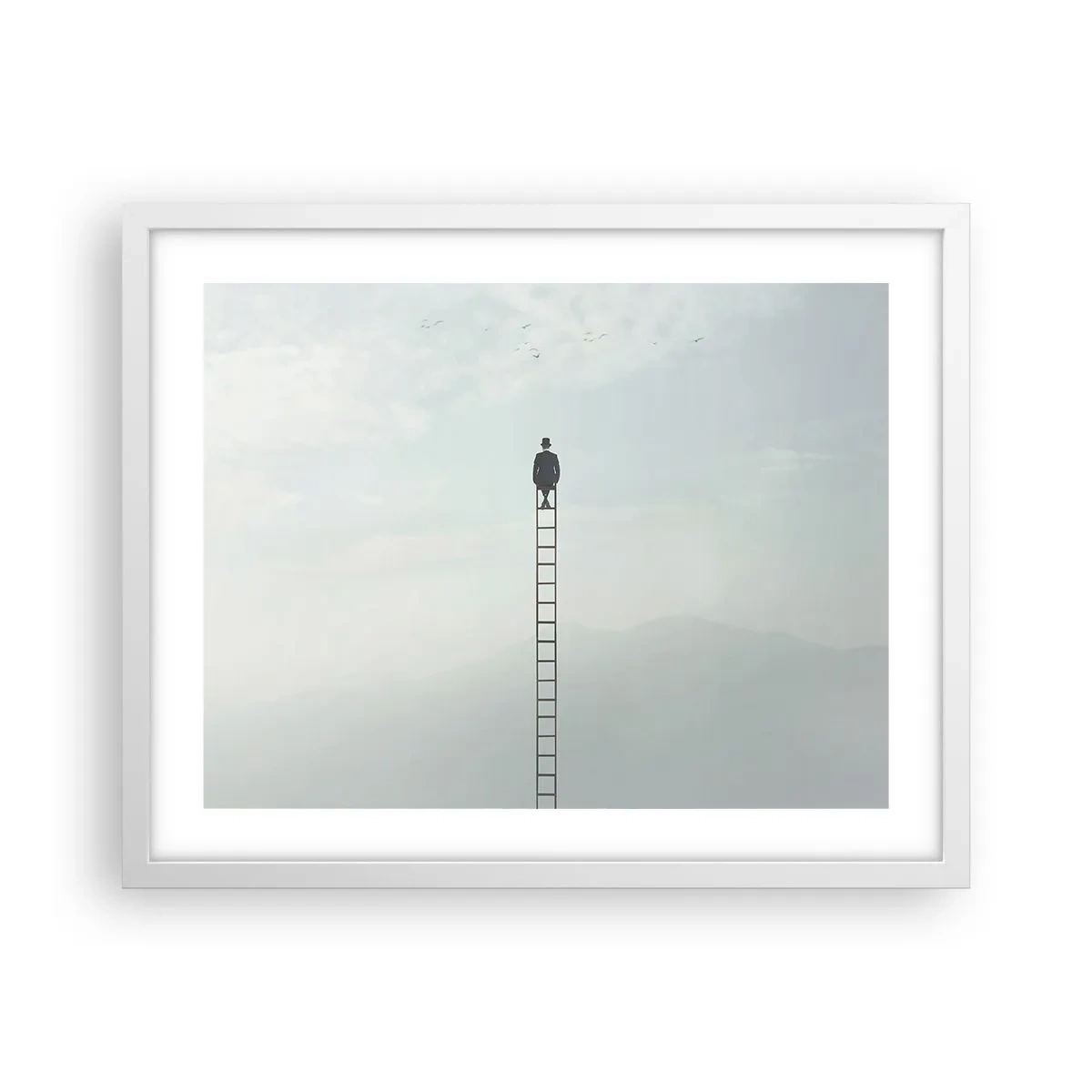 Poster în ramă albă - Fii deasupra - 50x40 cm