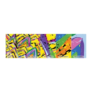 Mostră tapet autocolant Deluxe Sticker - Strigă de bucurie - Abstracția, Bucată, Pictura - 100x30 cm