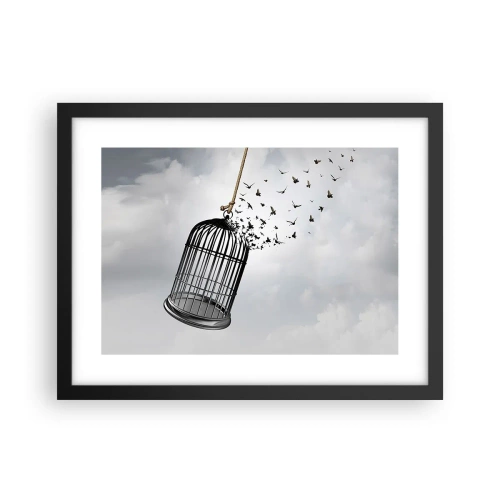 Poster în ramă neagră - Credință...Speranță...Libertate! - 40x30 cm