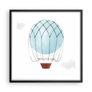 Poster în ramă neagră - Complet în nori - 50x50 cm