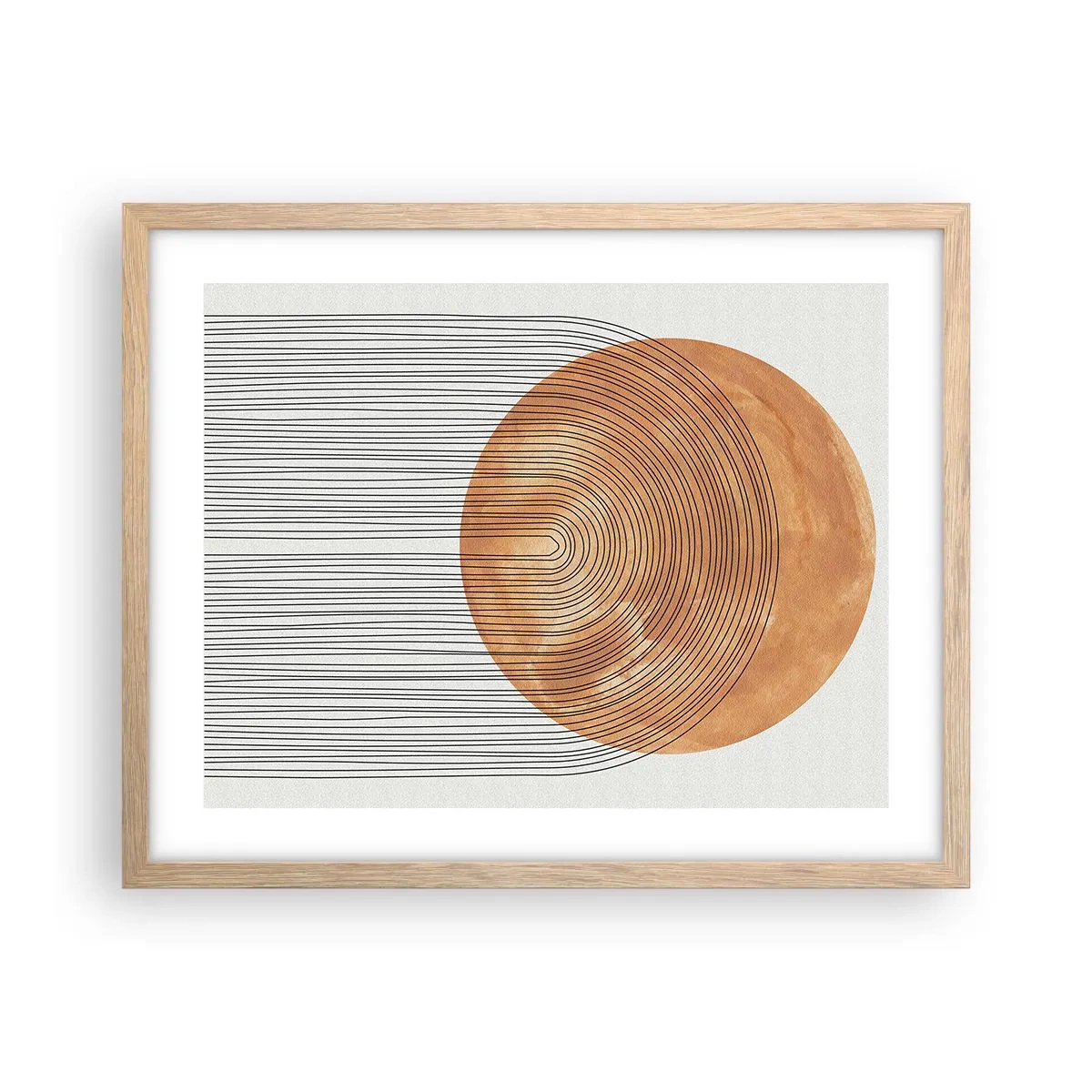 Poster în ramă de stejar deschis - Compoziția solară - 50x40 cm