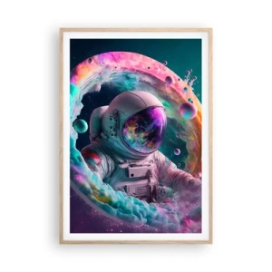 Poster în ramă de stejar deschis - Poarta stelară  - 70x100 cm