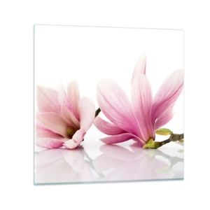 Tablou pe sticlă - Delicate ca o adiere de primăvară - 30x30 cm