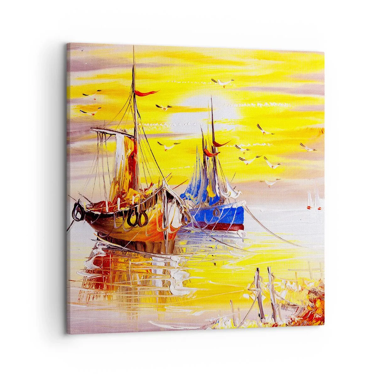 Tablou pe pânză - O binemeritată odihnă în port - 50x50 cm